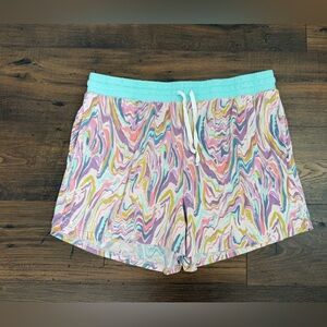 Little Sleepies Pink Marble Swirl Women’s Pajama Shorts Size XL
